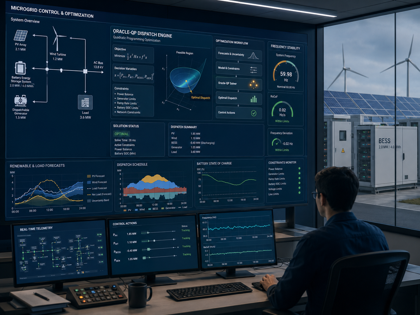 Frequency Restoration in Islanded Microgrids Using Oracle-QP, a DNN, and a Fast Analytical Safety Filter
